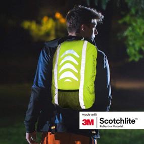 img 1 attached to 🎒 Salzmann 3M Reflective Backpack Cover: Enhance Visibility, Waterproof & Weatherproof for Cycling, Running, Hiking & More