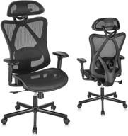 💺 sunnow ergonomic office chair with adjustable lumbar support, armrest, and headrest - high back executive task chair for office, home, gaming logo