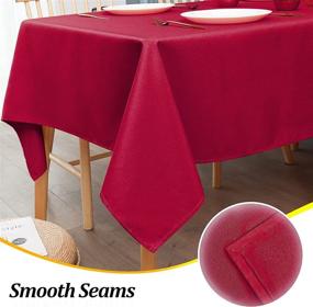 img 3 attached to Enhance Your Farmhouse Décor 🏡 with YURIHOME Rectangle Tablecloth: Waterproof and Stylish