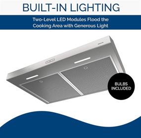 img 1 attached to BROAN NuTone BCDF130SS Glacier Stainless Steel Convertible Range Hood with Light and Exhaust Fan - Under Cabinet