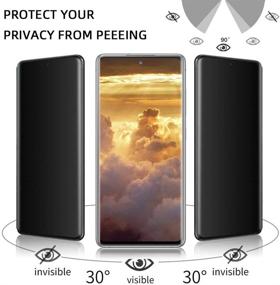 img 3 attached to 📱 [2 Pack] Privacy + HD Galaxy S21 Ultra 5G Screen Protector - 9H Hardness, Anti-Scratch, 3D Full Coverage Tempered Glass Screen Protector for Samsung Galaxy S21 Ultra (6.8')