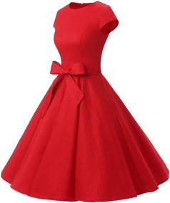 img 3 attached to Dressystar Vintage Rockabilly Dresses Cap Sleeve Women's Clothing and Dresses