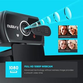 img 3 attached to Nulaxy C900 Webcam with Microphone & Privacy Cover - 1080P HD USB Streaming Computer Webcam for PC Video Conferencing, Calling, Gaming, Laptop, Desktop, YouTube, Facetime