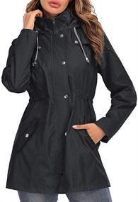 img 4 attached to Uzsoeey Women Waterproof Raincoat Hood Women's Clothing