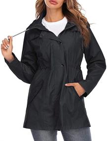 img 3 attached to Uzsoeey Women Waterproof Raincoat Hood Women's Clothing
