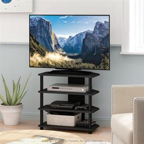 img 1 attached to Efficient and Stylish: Furinno Turn-N-Tube Easy Assembly 4-Tier Petite TV Stand in Sleek Blackwood Design