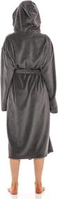 img 3 attached to Cozy up with the Alexander Del Rossa Women's Soft Fleece Robe: Warm, Lightweight Bathrobe with Hood