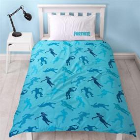 img 3 attached to Fortnite Official Single Duvet Cover Shuffle Design: Battle Royale Reversible Bedding Set with Pillow Case