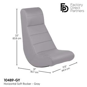 img 3 attached to 🪑 Comfortable Ergonomic Horizontal Video Rocker for Kids, Teens, and Adults - Ideal for Reading, Gaming, Meditation, or TV - Gray