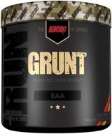 redcon1 grunt eaas 30 servings, rapid recovery, 9 essential amino acids, complete protein source (blood orange) logo