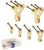 🖼️ 125-piece professional picture hanging kit with nails - heavy duty picture hangers for canvas, office pictures, clocks, and house decoration - holds 10-100 lbs - ideal for wooden or drywall surfaces logo