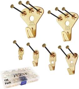 img 4 attached to 🖼️ 125-Piece Professional Picture Hanging Kit with Nails - Heavy Duty Picture Hangers for Canvas, Office Pictures, Clocks, and House Decoration - Holds 10-100 lbs - Ideal for Wooden or Drywall Surfaces