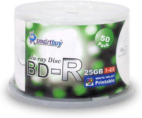 img 2 attached to 📀 Smartbuy 50-дисков 25GB 6X BD-R BDR Blu-ray свинцовая плёнка на одном слое, потребляющая данные производительный диск с возможностью печати на выступе белыми чернилами, в упаковке "кейкбокс/шпиндель".