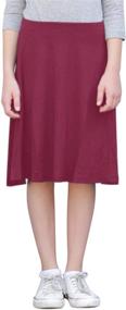 img 4 attached to Kosher Casual Modest Length Skater Girls' Clothing in Skirts & Skorts