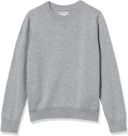 amazon essentials boys' uniform cotton 👕 crew-neck sweaters: premium quality & classic style logo