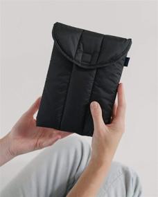 img 3 attached to 📱 BAGGU Puffy Tablet Sleeve: Sleek Black Electronics Sleeve with Ripstop Nylon for 8" Devices