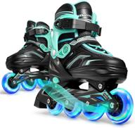 🛼 marcent adjustable inline skates: light-up roller blades for kids, boys, girls, beginners, youth, adults, and women логотип