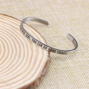 img 2 attached to 🎁 Joycuff Inspirational Cuff Bracelets: Perfect Birthday, Christmas, and Graduation Gifts for Women and Teen Girls