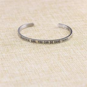 img 1 attached to 🎁 Joycuff Inspirational Cuff Bracelets: Perfect Birthday, Christmas, and Graduation Gifts for Women and Teen Girls