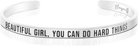 img 4 attached to 🎁 Joycuff Inspirational Cuff Bracelets: Perfect Birthday, Christmas, and Graduation Gifts for Women and Teen Girls