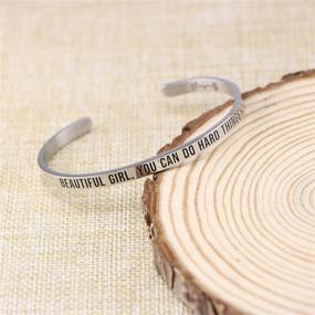 img 3 attached to 🎁 Joycuff Inspirational Cuff Bracelets: Perfect Birthday, Christmas, and Graduation Gifts for Women and Teen Girls