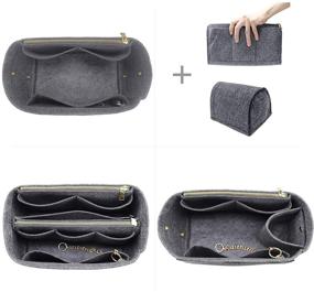 img 2 attached to Stay Organized with a 3-in-1 Felt Purse 👜 Organizer Insert Bag featuring a Convenient Bottle Holder Shaper