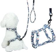 🌸 floral design cat harness and leash set - escape proof, adjustable & soft - ideal for outdoor walking logo