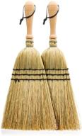 redecker hand brush set: rice straw, oiled beechwood, 17-inches, 2-pack - quality cleaning tools logo