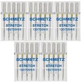 img 2 attached to 📍 Stretch Sewing Machine Needles - Schmetz 130/705H H-S Size 75/11 (Pack of 25)