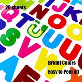 img 3 attached to 🔤 Self Adhesive Alphabet Stickers - 20 Sheets Vibrant Letters | Perfect for Arts, Crafts, and More