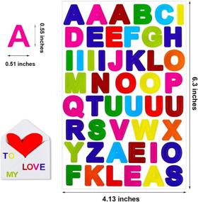 img 2 attached to 🔤 Self Adhesive Alphabet Stickers - 20 Sheets Vibrant Letters | Perfect for Arts, Crafts, and More