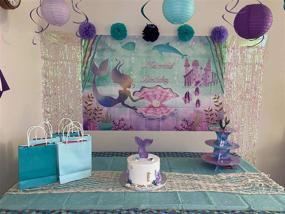 img 2 attached to 🧜 Enchanting Under The Sea Little Mermaid Birthday Party Backdrop: Perfect Photography Background with Castle, Whales, and Pearl Princess; Ideal for Cake Table Props and Decor - W-2025