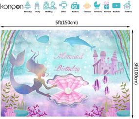 img 3 attached to 🧜 Enchanting Under The Sea Little Mermaid Birthday Party Backdrop: Perfect Photography Background with Castle, Whales, and Pearl Princess; Ideal for Cake Table Props and Decor - W-2025