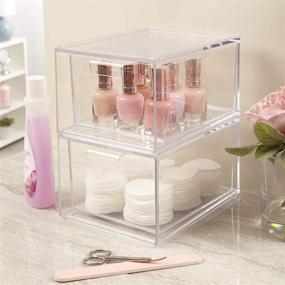 img 2 attached to Premium Stackable Cosmetic Organizer Collection
