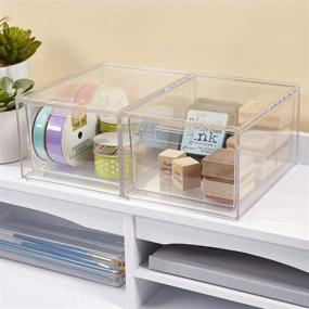 img 1 attached to Premium Stackable Cosmetic Organizer Collection