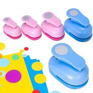 🔲 scrapbooking circle punch craft hole punch shapes - set of circle punchers for diy albums, card making, and office supplies - different sizes and designs for paper crafting and photo projects logo