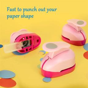 img 2 attached to 🔲 Scrapbooking Circle Punch Craft Hole Punch Shapes - Set of Circle Punchers for DIY Albums, Card Making, and Office Supplies - Different Sizes and Designs for Paper Crafting and Photo Projects