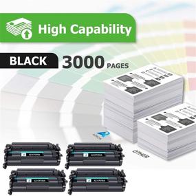 img 3 attached to 🖨️ Aztech Compatible Toner Cartridge Set for HP 58A CF258A 58X CF258X Pro M404n M404dn MFP M428fdw M428dw M428fdn Printer (Black, Pack of 4)