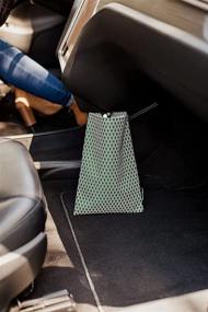 img 1 attached to 🚗 Leak-Proof Car Trash Can - Modern & Chic Hanging Garbage Bag Organizer Bin, Colorful & Waterproof for Outdoor Travel (Green V)