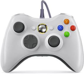 img 4 attached to 🎮 VOYEE PC Controller for Xbox 360 & Slim/PC Windows 10/8/7, Wired with Upgraded Joystick, Double Shock, Enhanced (White)