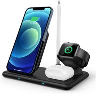 удобная 4 в 1 беспроводная зарядная станция apple 🔌 для iphone, iwatch, airpods и apple pencil (магнитный зарядный кабель для часов в комплект не входит) логотип