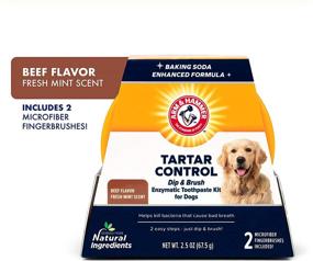 img 3 attached to 🦷 Arm & Hammer Dip & Brush Dog Enzymatic Toothpaste Kit - Complete Oral Care for Dogs and Cats - Dental Health Solution with Toothpaste and Brush