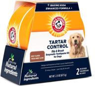 🦷 arm & hammer dip & brush dog enzymatic toothpaste kit - complete oral care for dogs and cats - dental health solution with toothpaste and brush logo