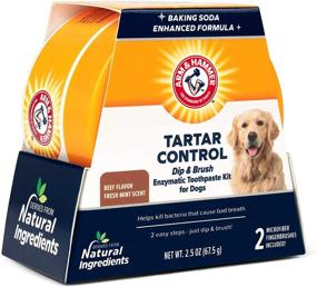 img 4 attached to 🦷 Arm & Hammer Dip & Brush Dog Enzymatic Toothpaste Kit - Complete Oral Care for Dogs and Cats - Dental Health Solution with Toothpaste and Brush