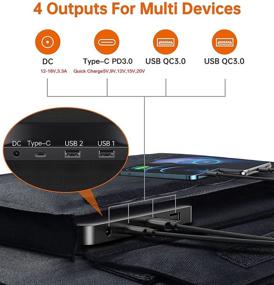 img 3 attached to Набор портативной складной солнечной панели Loncevon 18V 60W с 2x USB 3.0, 1x Type C PD 3.0, 1x 18V DC-портом - зарядные станции, генераторы, телефоны, ноутбуки и игровые консоли.