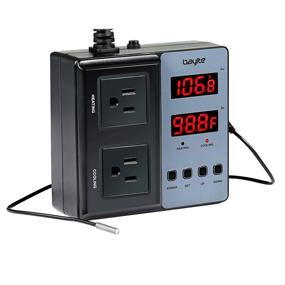 img 4 attached to 🌡️ bayite BTC201 10A Dual Pre-Wired Digital Outlet Thermostat Plug: 2 Stage Heating and Cooling Mode for Fermentation, BBQ, Reptile Aquarium - 110V-240V