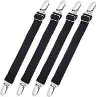 👢 loosco [4 packs] boot clips: heavy-duty elastic leg straps for secure pant stirrups logo