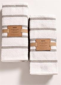 img 3 attached to 🔥 KAF Home Pantry Piedmont Terry Kitchen Towels - 8-Pack, 16x26 inch, Absorbent Terry Cloth Dish Towels, Hand & Tea Towels - Ideal for Kitchen Spills, Cooking, and Messes - Dark Gray