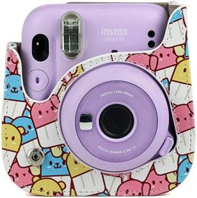 img 1 attached to 📷 CAIUL Animal Cream Camera Case Bag for Fujifilm Instax Mini 11 8 8+ 9 Camera - Groovy Mini 11 Compatible