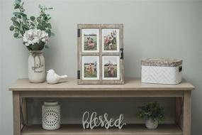 img 3 attached to 🏡 GLM Farmhouse Window Frame: Holds 4x6 and 5x7 Photos, with Mat and Glass - Rustic Farmhouse Decor (Brown)